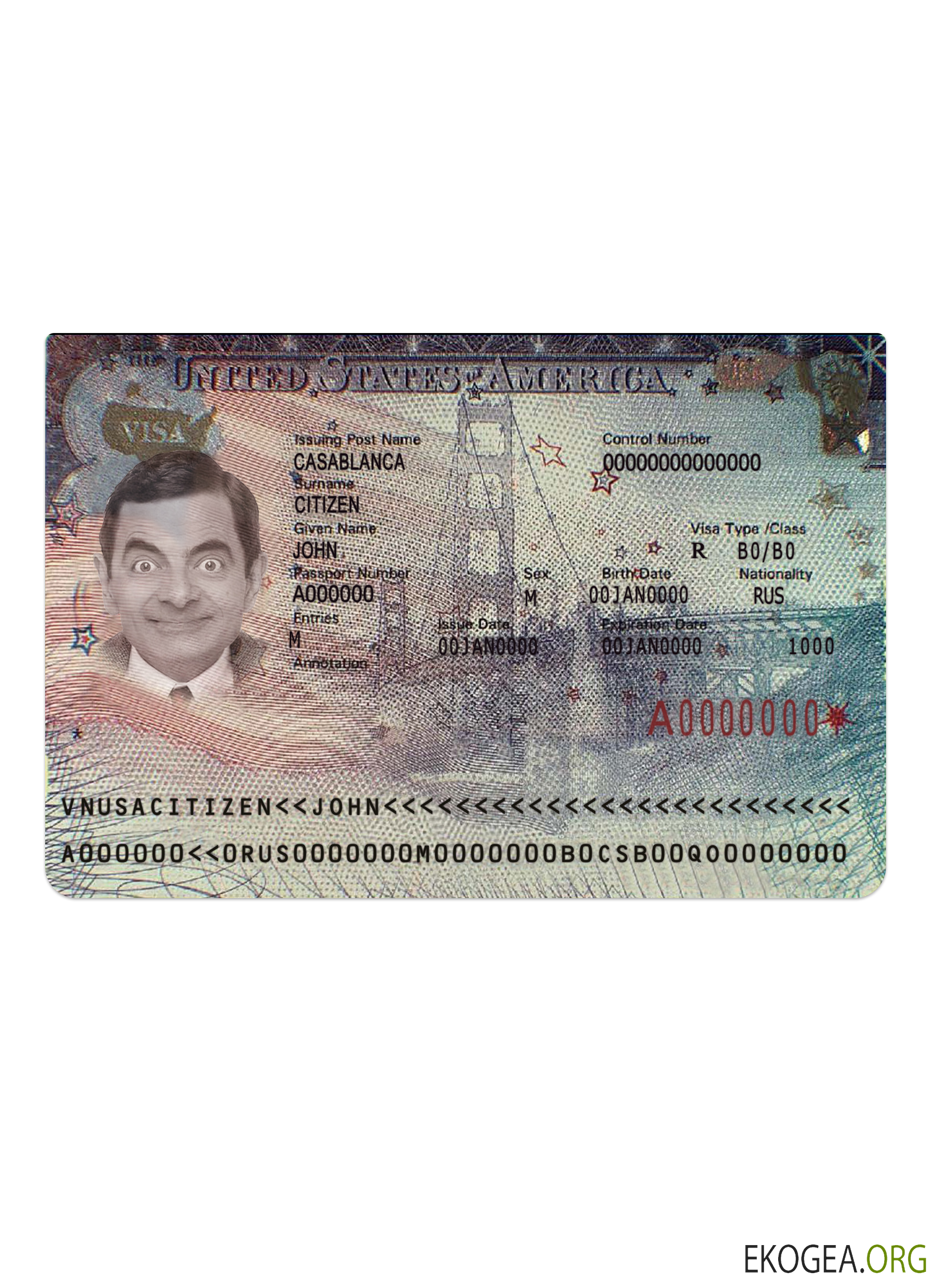 Visa de voyage aux États Unis version 2